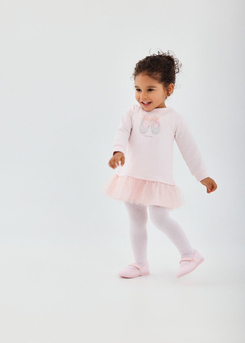 Girls Dress & Tights Set Pink