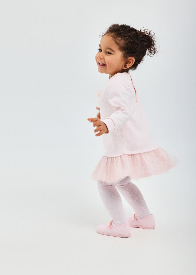 Girls Dress & Tights Set Pink