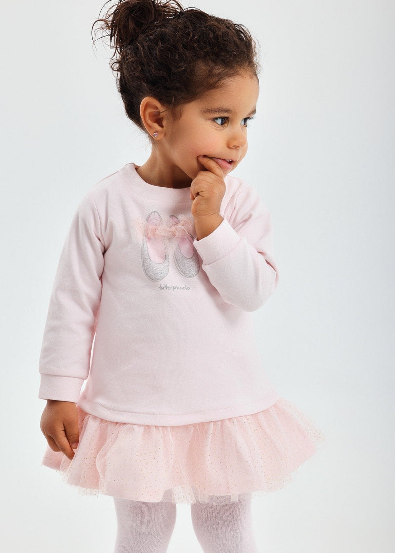 Girls Dress & Tights Set Pink