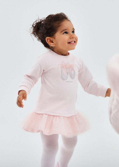 Girls Dress & Tights Set Pink