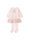 Girls Dress & Tights Set Pink