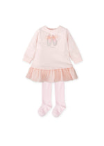 Girls Dress & Tights Set Pink