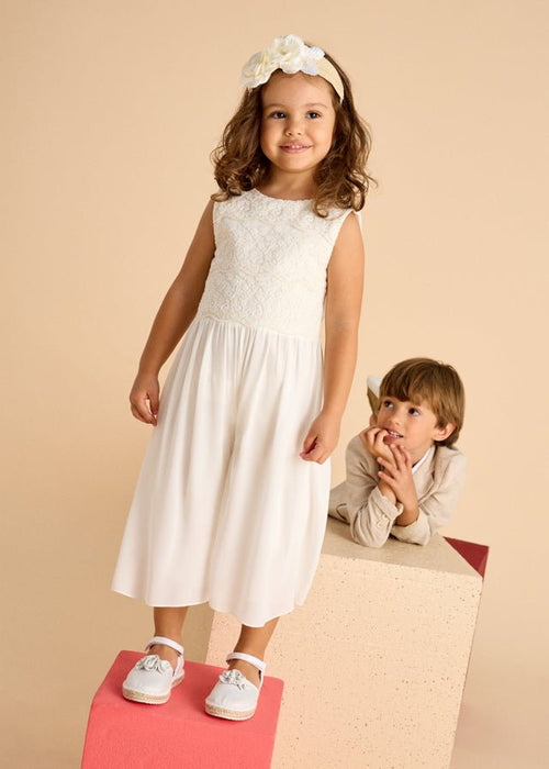 Girls Elegant Ivory Jumpsuit