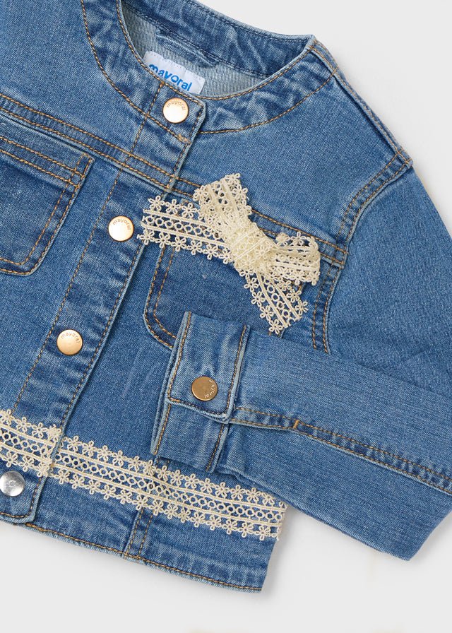 Girls Embroidered Denim Jacket