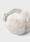 Girls Faux Fur Beige Ear Muffs (mayoral)