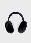 Girls Faux Fur Black Ear Muffs (mayoral)