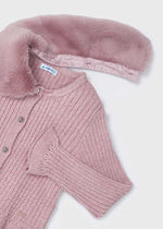 Girls' Faux Fur Collar Cardigan (Mayoral)