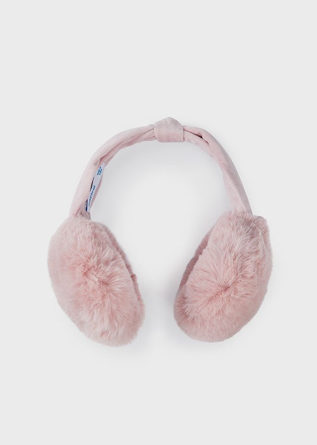 Girls Faux Fur Pink Ear Muffs (mayoral)