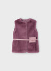 Girls' Faux Fur Vest with Belt (Mayoral)