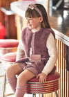 Girls' Faux Fur Vest with Belt (Mayoral)