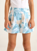 Girls Floral Cotton Skort