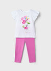 Girls Floral Leggings Set