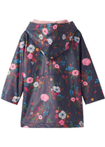 Girls Floral Peplum Waterproof Rain Jacket