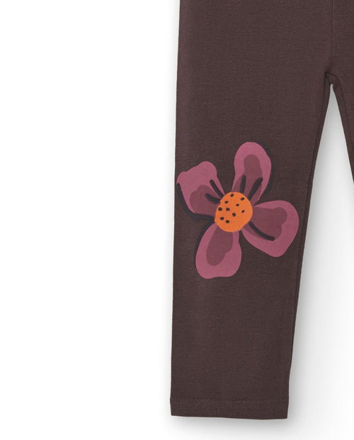 Girls' Floral Print Jersey Leggings (Tuc Tuc)