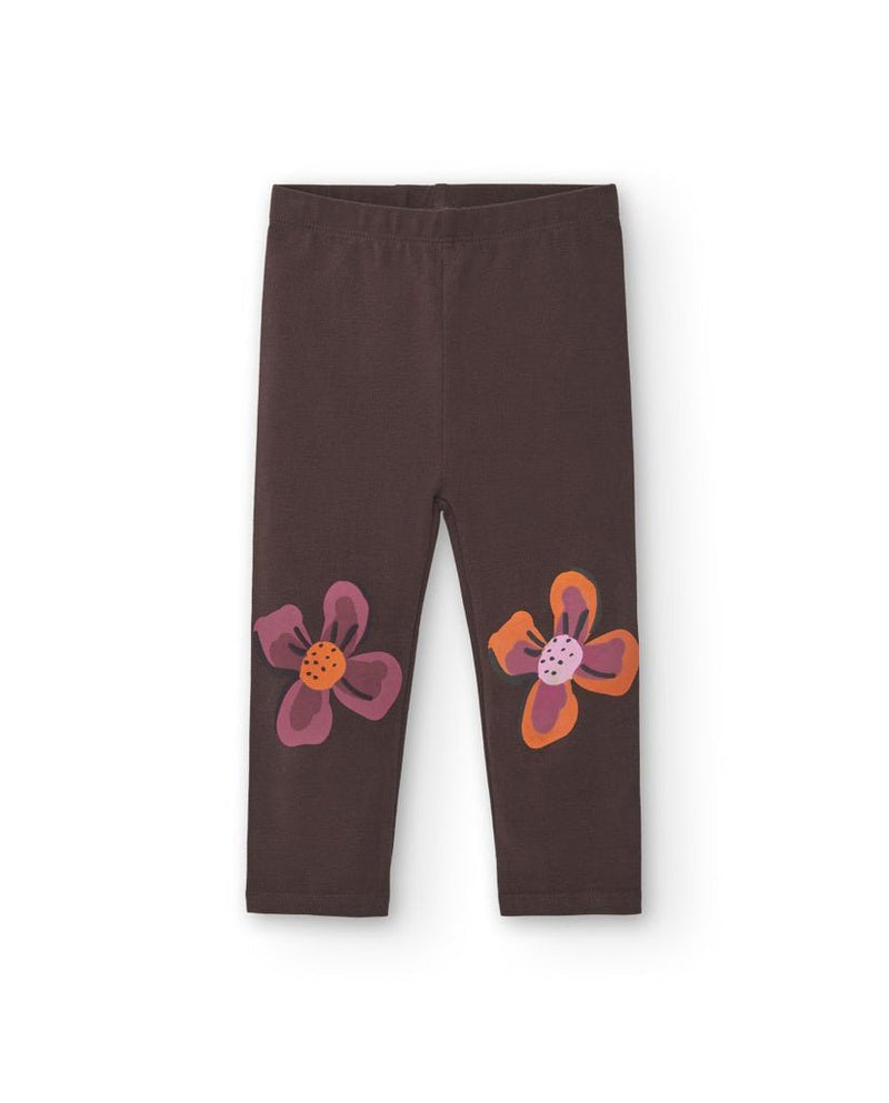 Girls' Floral Print Jersey Leggings (Tuc Tuc)