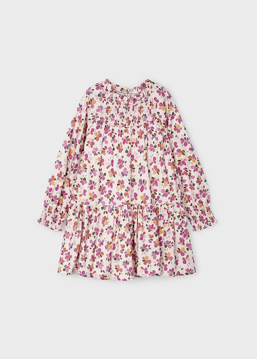 Girls' Floral Print Smocked Dress (Mayoral)