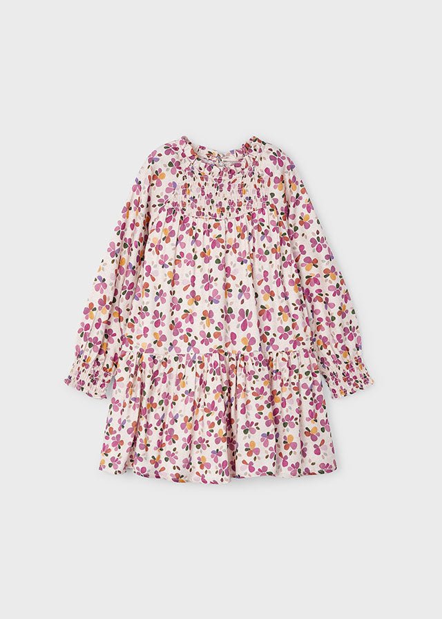 Girls' Floral Print Smocked Dress (Mayoral)