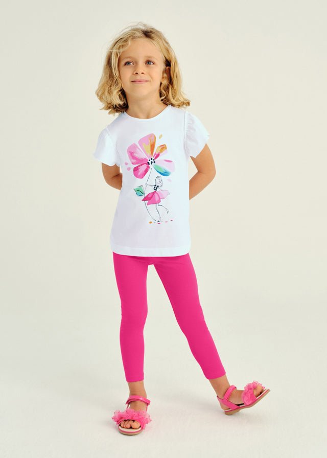 Girls Floral T-Shirt & Leggings Set