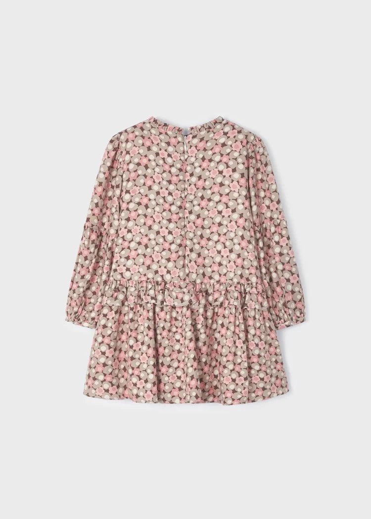 Girls' Flounce Printed Dress with Ruffles - 100% Viscose (mayoral)