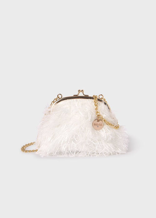 Girls' Fluffy Ivory Handbag (Abel & Lula)