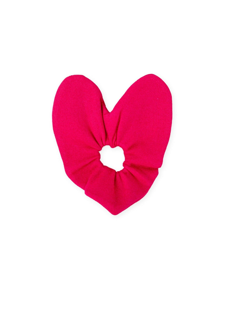 Girls Fuchsia Heart Hair Tie
