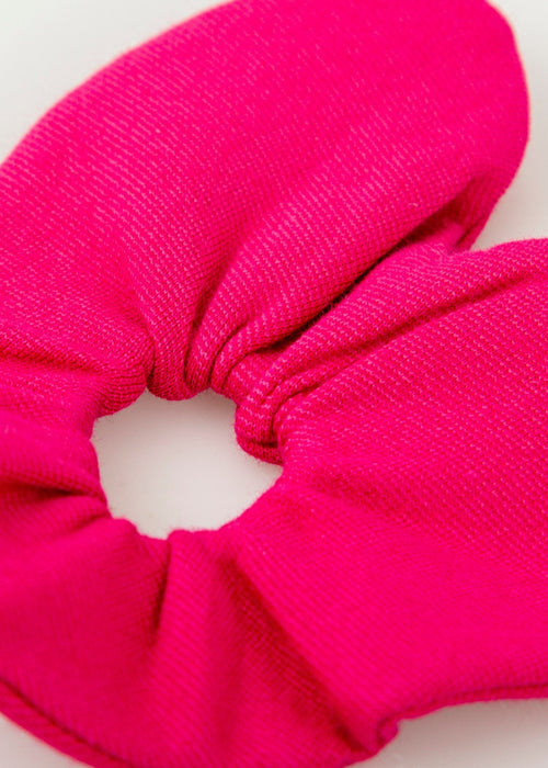 Girls Fuchsia Heart Hair Tie