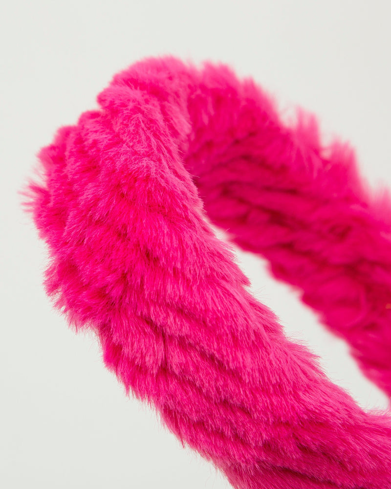 Girls Fuchsia Pink Faux Fur Hairband (Agatha Ruiz de la Prada)