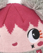 Girls' Fun Face Pom - Pom Knit Hat (Tuc Tuc)