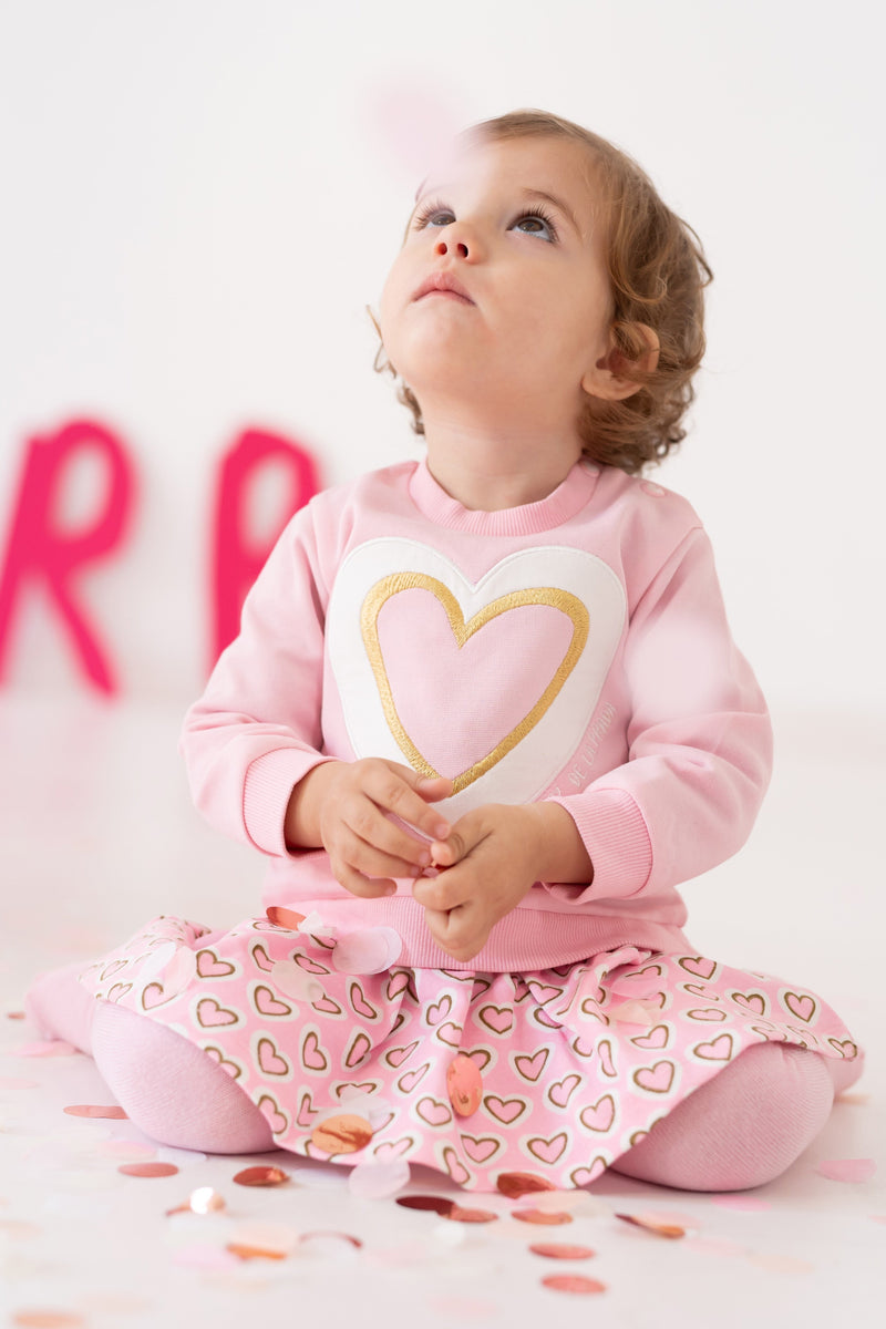 Girls Gold Dress & Tights Set - Pink (Agatha Ruiz de la Prada)