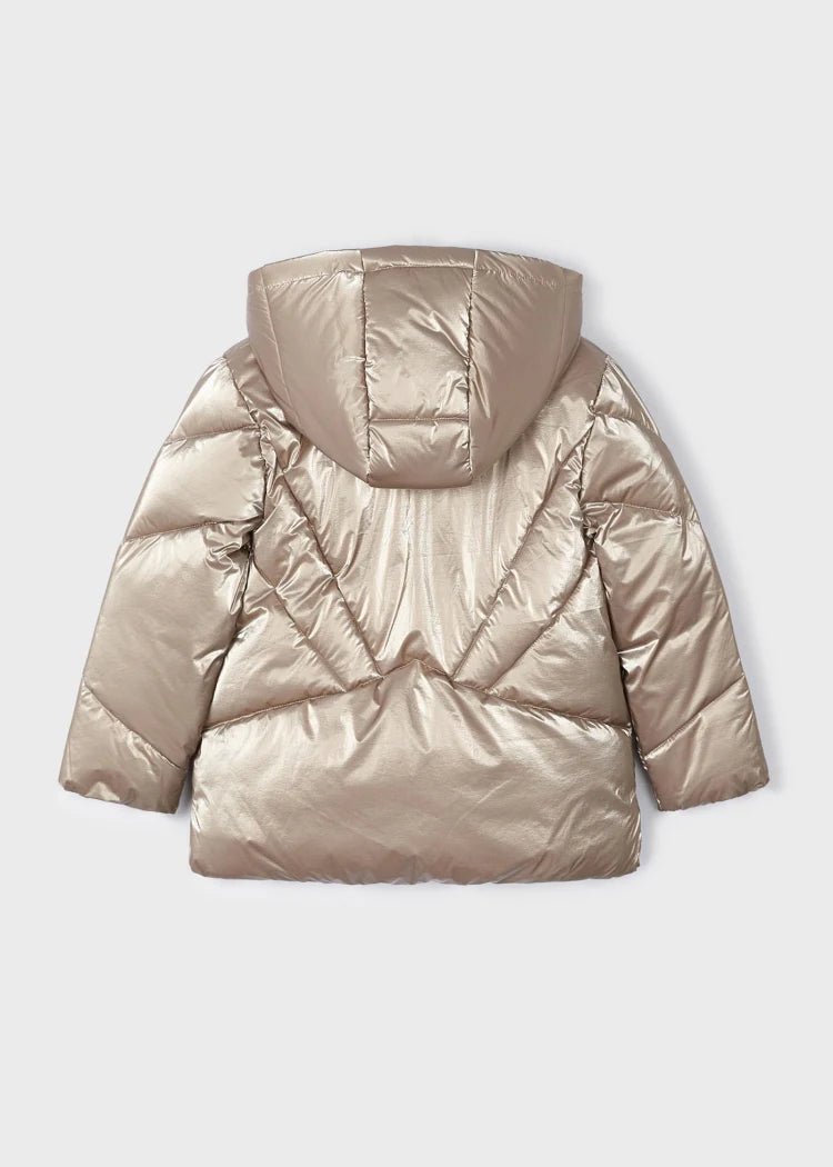 Girls Gold Hooded Puffer Jacket (mayoral)