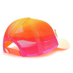 Girls Gradient Mesh Cap with Glitter Badge