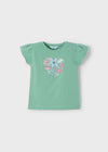 Girls Green Short - Sleeve T-Shirt