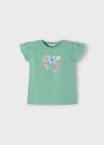 Girls Green Short - Sleeve T-Shirt