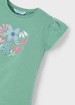 Girls Green Short - Sleeve T-Shirt