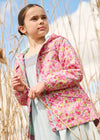 Girls Groovy Flowers Microfiber Field Jacket