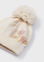 Girls' Hat, Scarf, & Gloves Set with Floral Embroidery (Mayoral)