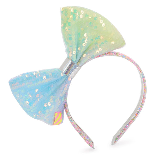 Girls Headband with XXL Bow in Gradient Sequins