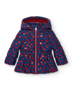 Girls' Heart Print Puffer Jacket (Tuc Tuc)