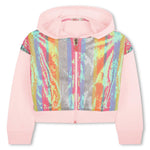 Girls Hooded Sweatshirt with Sequin Front