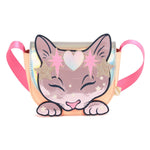 Girls Iridescent Cat Face Shoulder Bag