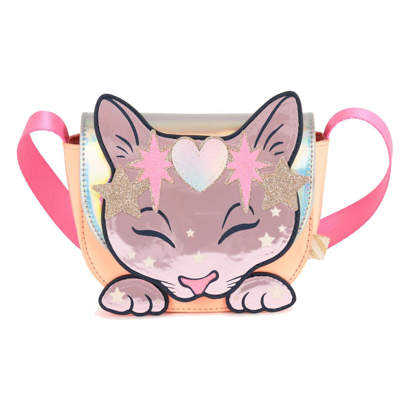 Girls Iridescent Cat Face Shoulder Bag