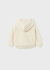 Girls Ivory Bouclé Fleece Zip - Up Jacket (mayoral)