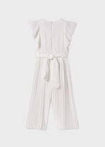 Girls' Ivory Chiffon Jumpsuit (Abel & Lula)