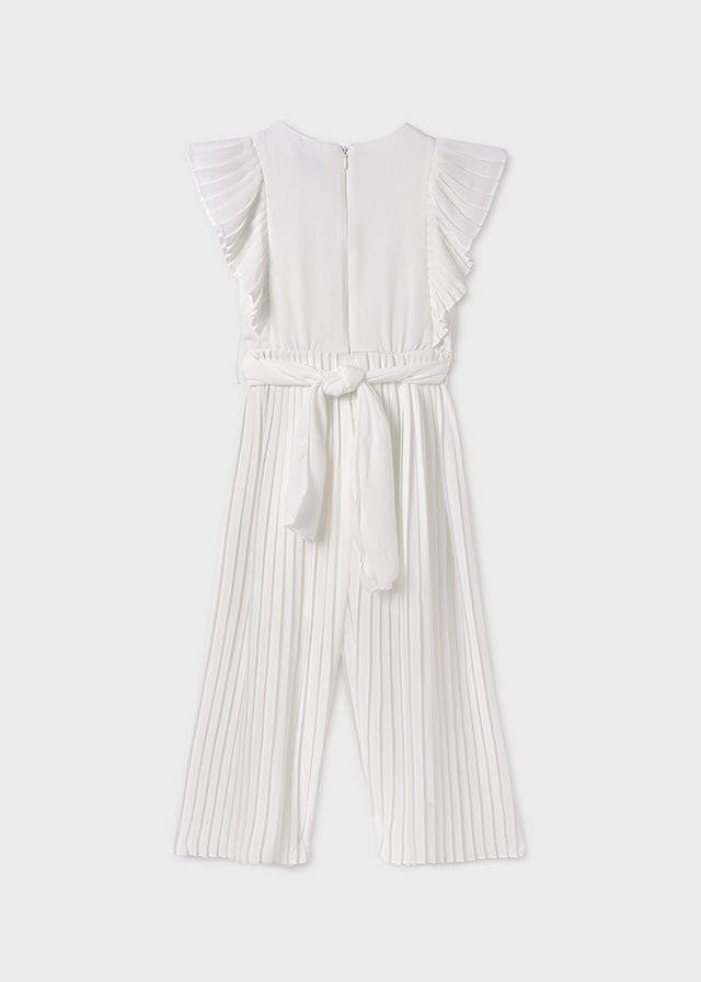 Girls' Ivory Chiffon Jumpsuit (Abel & Lula)