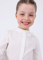 Girls Ivory Cotton Blouse Shirt (mayoral)