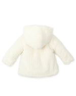 Girls Ivory Faux Fur Hooded Coat (Agatha Ruiz de la Prada)