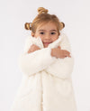 Girls Ivory Faux Fur Hooded Coat (Agatha Ruiz de la Prada)