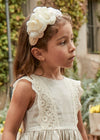 Girls Ivory Flower Headband