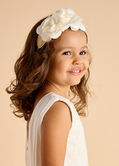 Girls Ivory Flower Headband