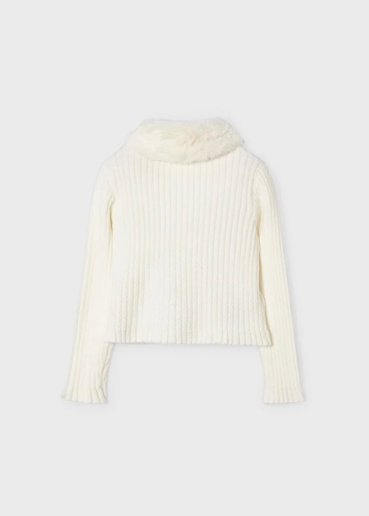 Girls Ivory Knitted Cardigan (mayoral)